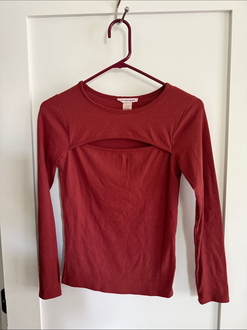 ribbed long sleeve shirt
